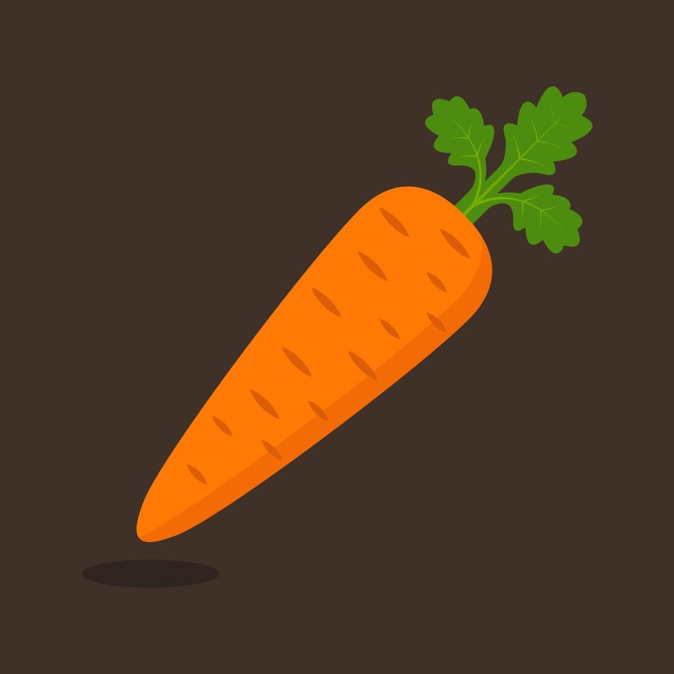 Vector illustration carrot icon on background.