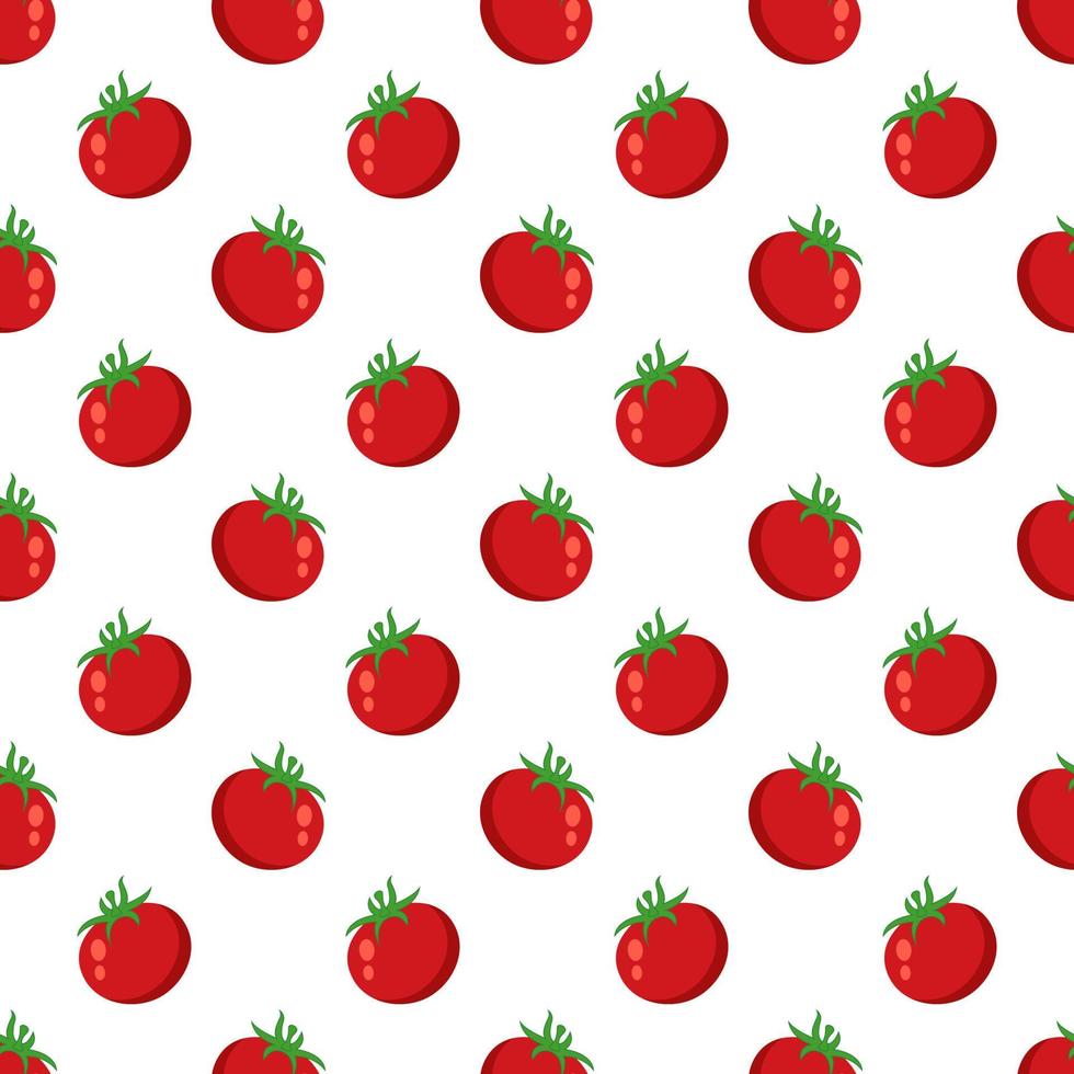Seamless pattern with tomatoes vector graphics.