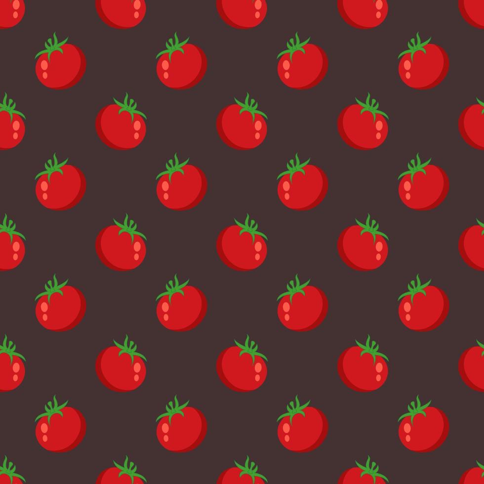 Seamless pattern from chopped ripe tomatoes isolated on white background. vector