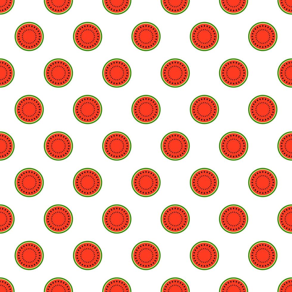 Seamless pattern with watermelon slices. vector