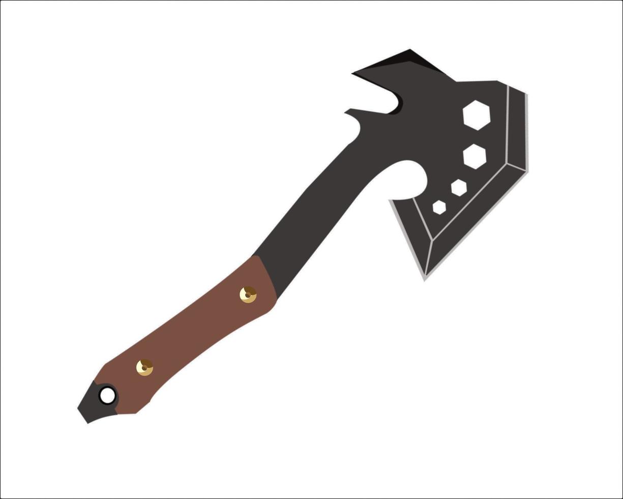 Vector of Axe Carpentry Hand Tool Equipment isolated on white background. Vector illustration isolated.
