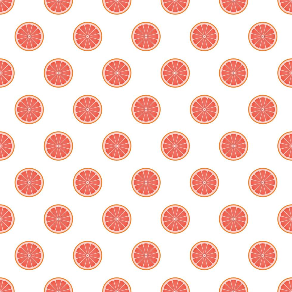 Grapefruit seamless pattern flat vector summer citrus.