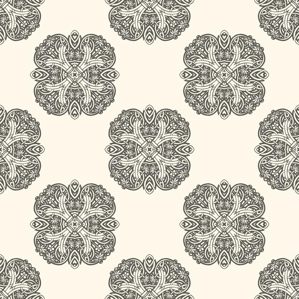 Damask vector seamless pattern element.