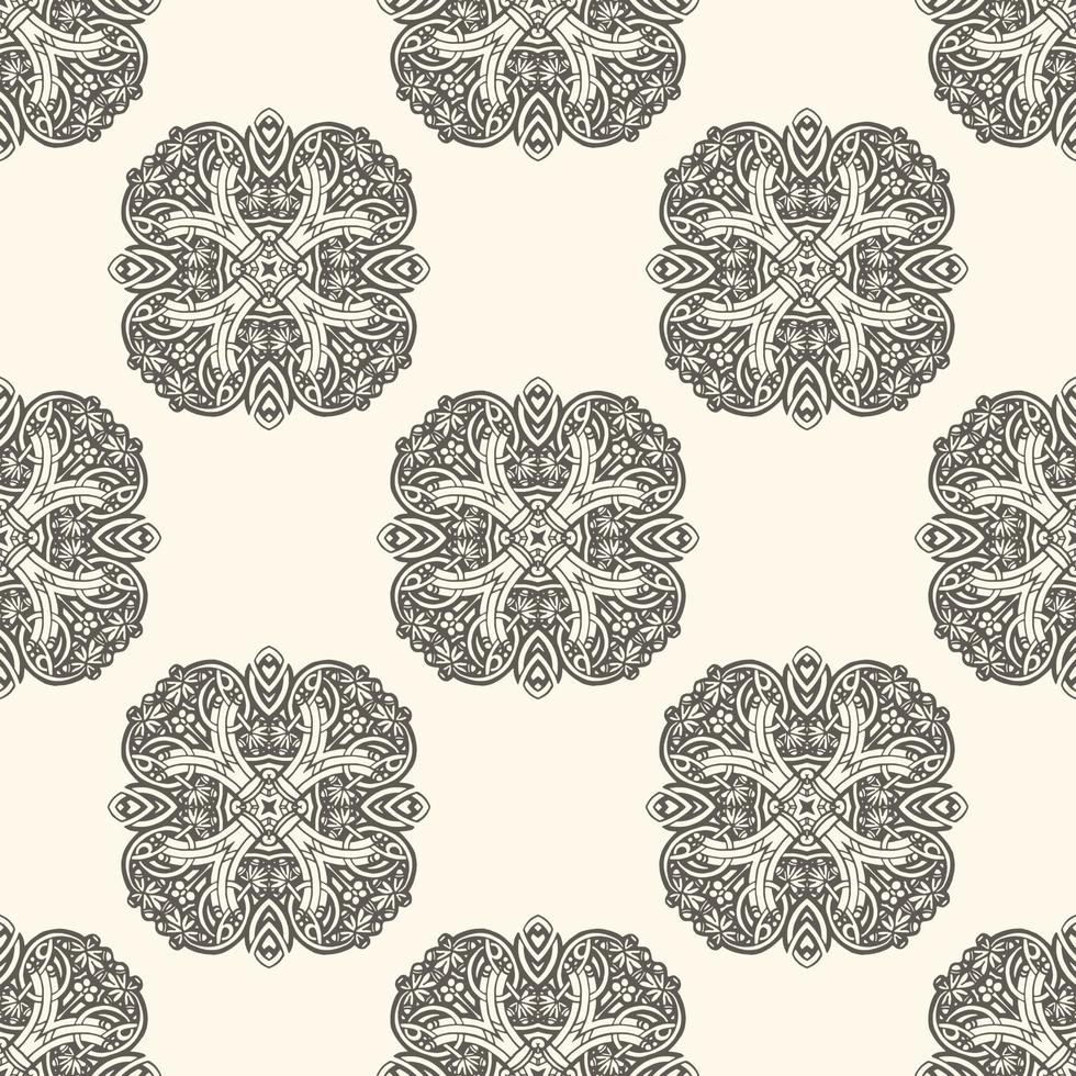 Damask vector seamless pattern element.