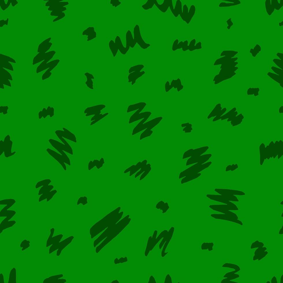 Green grass, herb seamless repeat vector pattern.