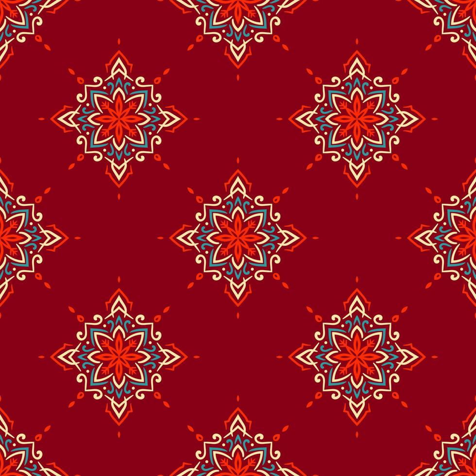 Decorative ornamental oriental style seamless floral pattern. vector