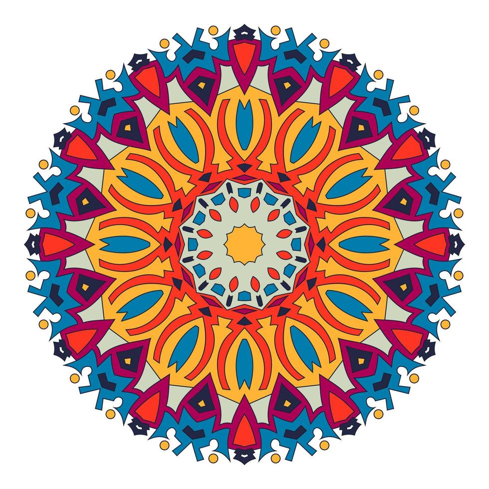 Mandala vintage decorative element damask. vector