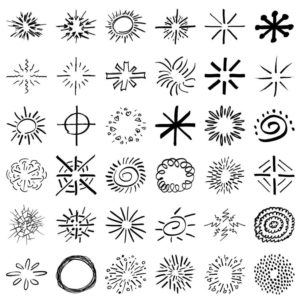 Hand drawn vector doodle design graphic elements.