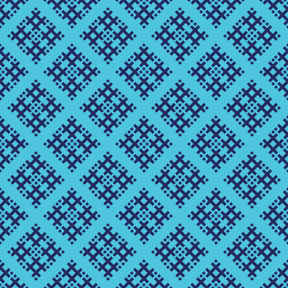 Blue geometric seamless pattern vector. vector