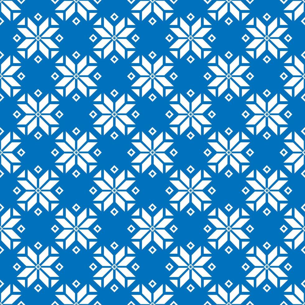 Abstract graphic ethnic pattern in blue and white. vector