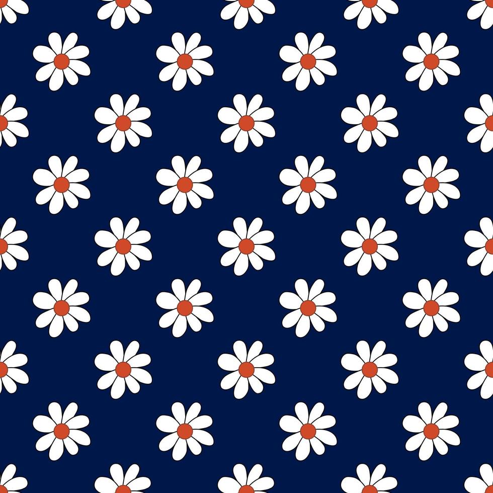 Vector floral pattern with flowers.