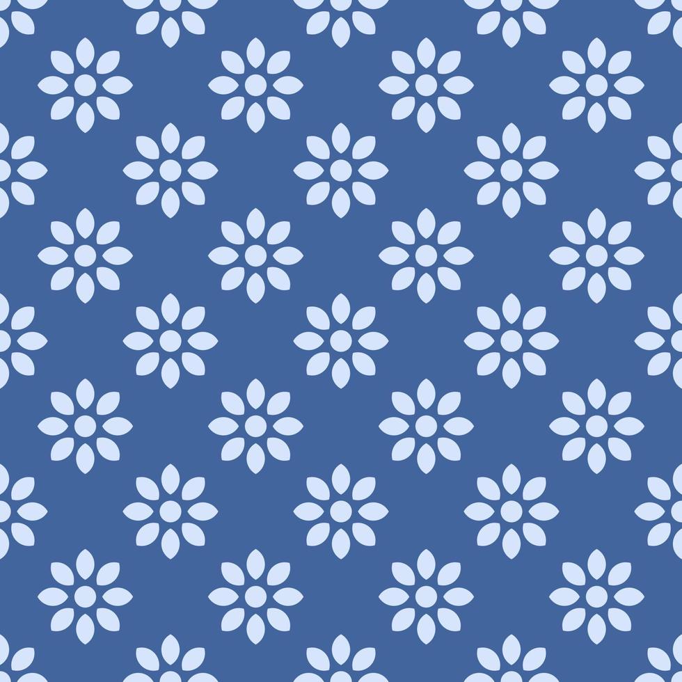 Monochrome floral octagon pattern simple geometric arrangement. vector