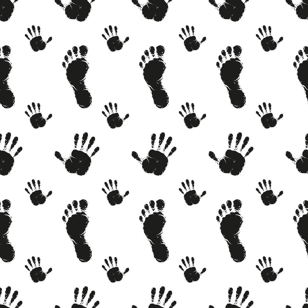 Seamless pattern with hand print. vector