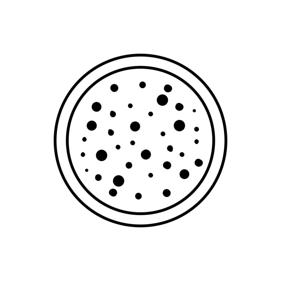 Pizza icono vector. pizzería ilustración signo. rápido comida símbolo. comida logo. vector