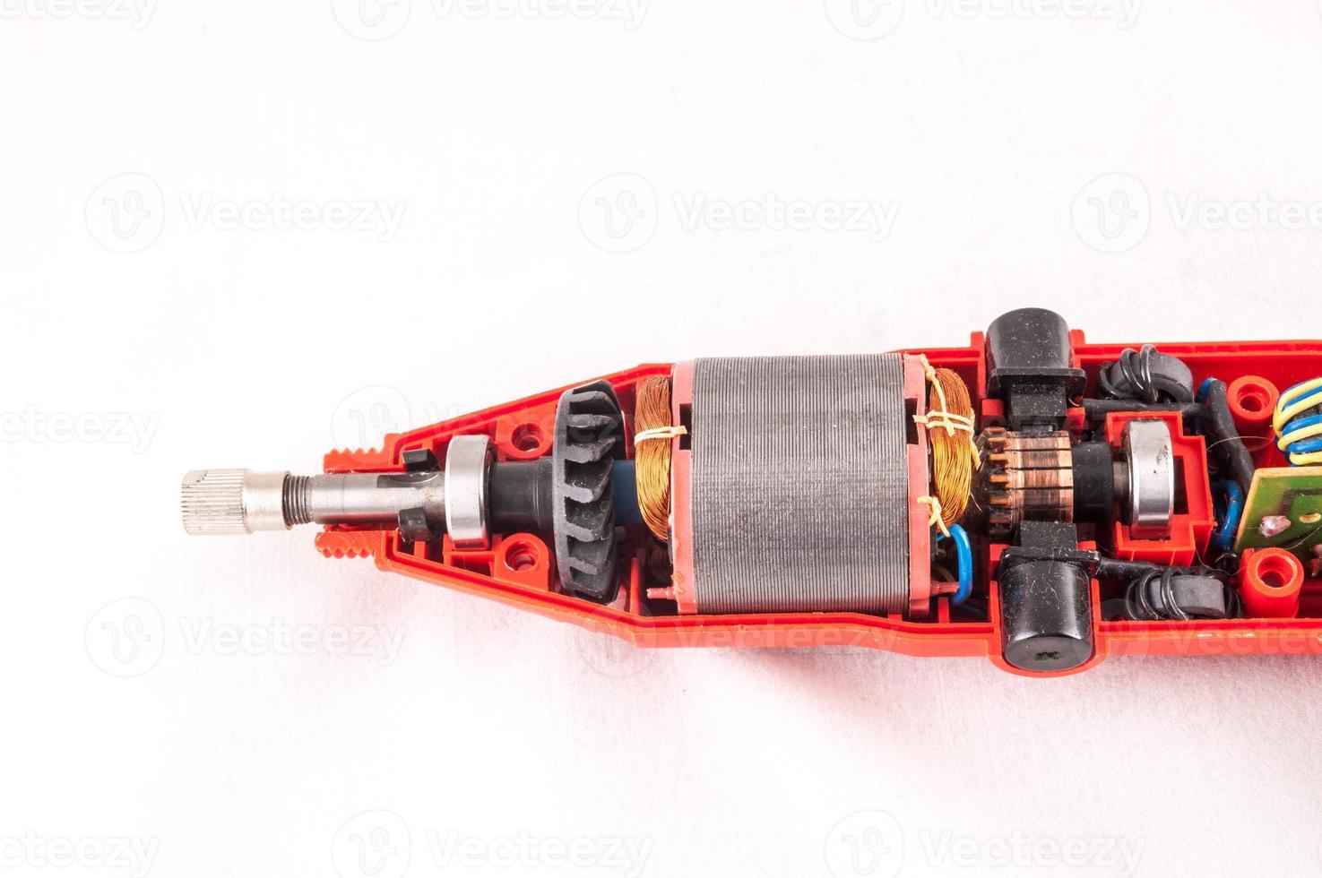 Disassembled electric drill photo