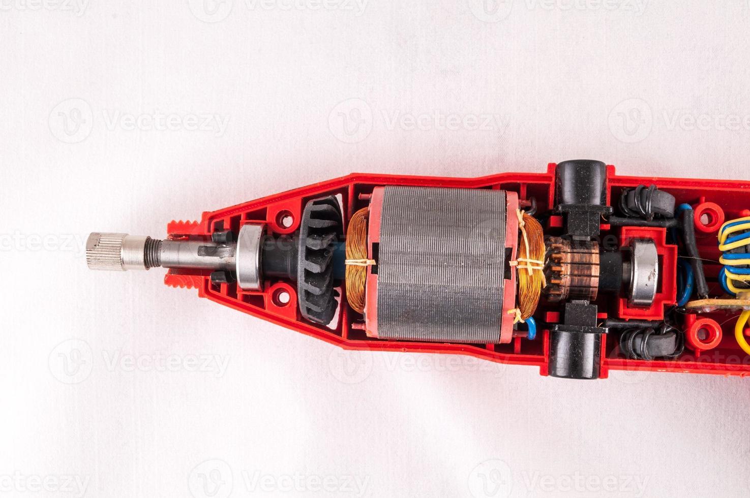 Disassembled electric drill photo
