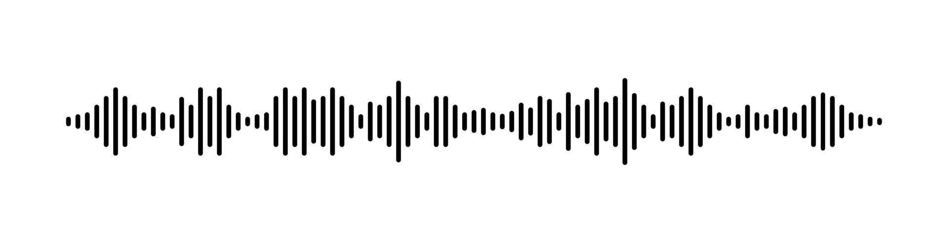 Frequency audio waveform icon symbol. Flat Vector illustration
