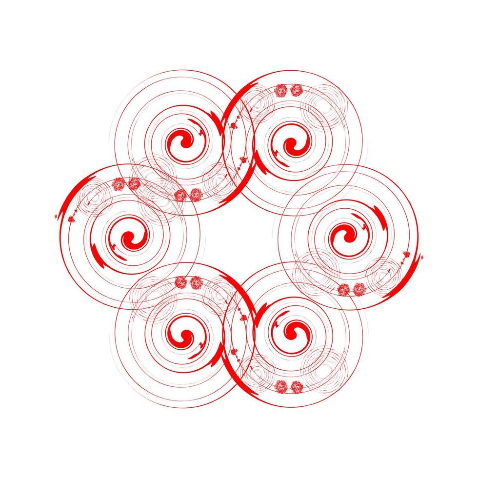 Abstract Geometric art. Speed lines in circle form. Vector illustration