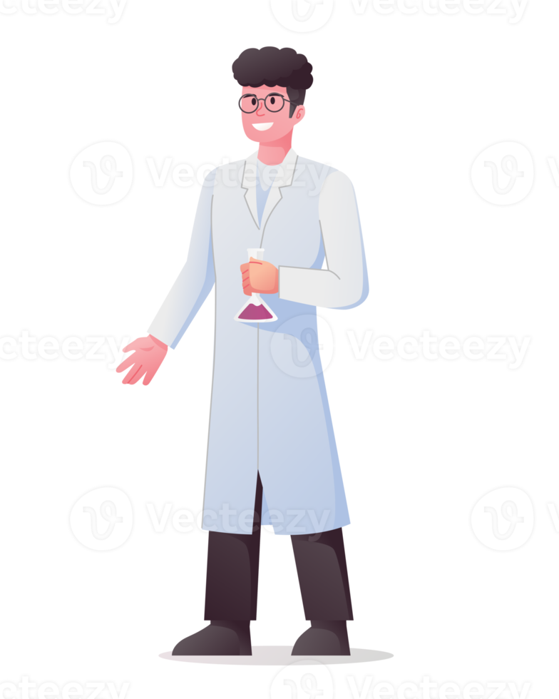 personnage scientifique. gens travail dans science png