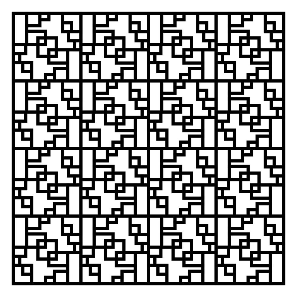 abstract black line pattern vector