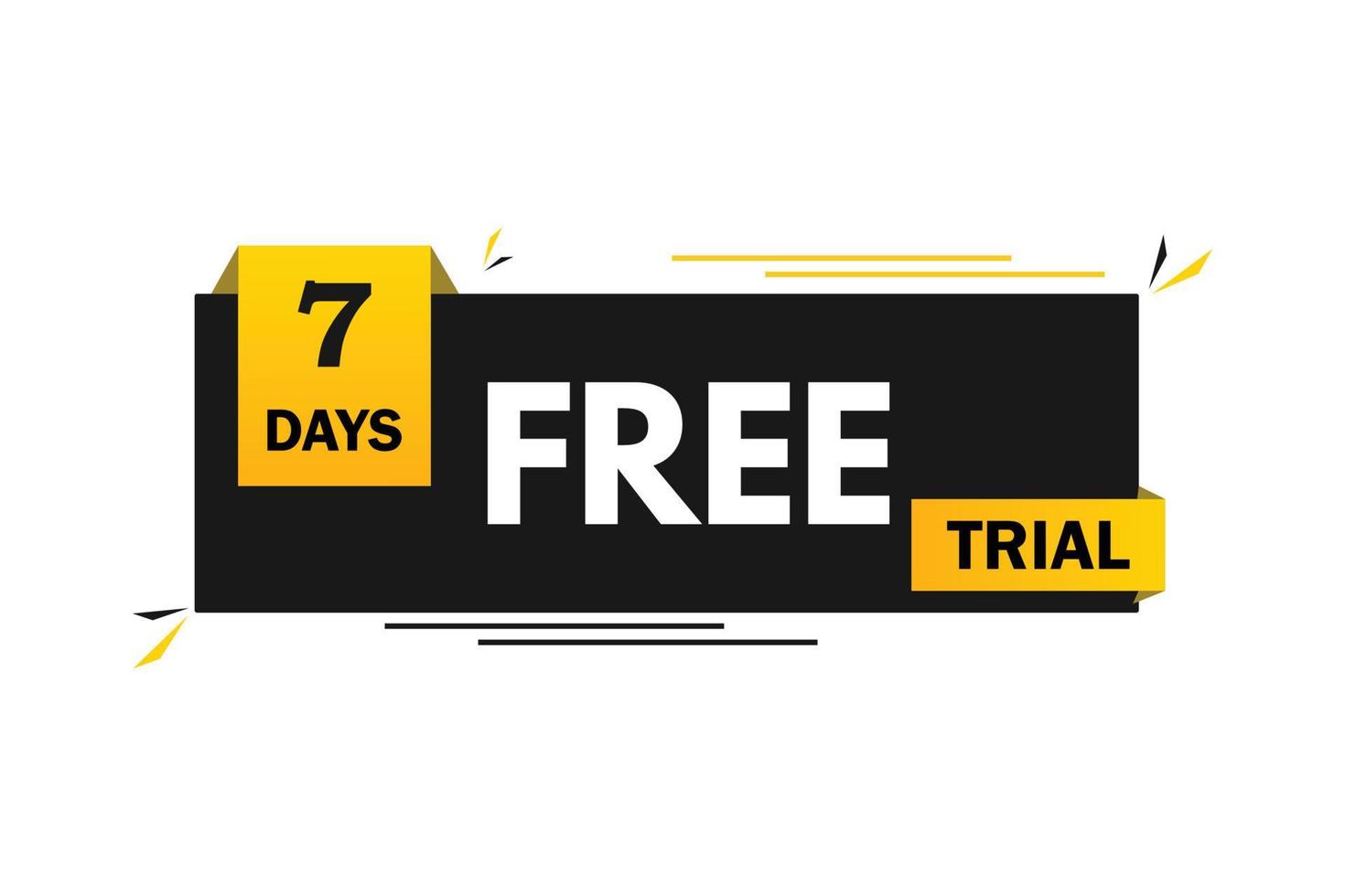 Vector 7 days free trial access vector illustration