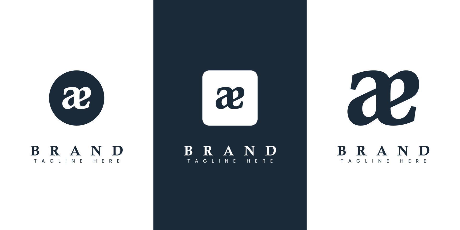 Modern and simple Lowercase AE Letter Logo, suitable for any business with AE or EA initials. vector