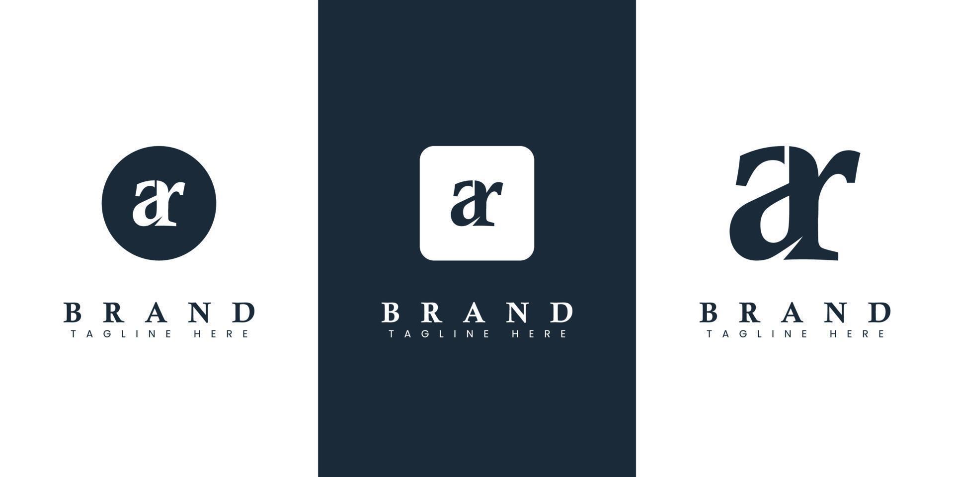 Modern and simple Lowercase AR Letter Logo, suitable for any business with AR or RA initials. vector