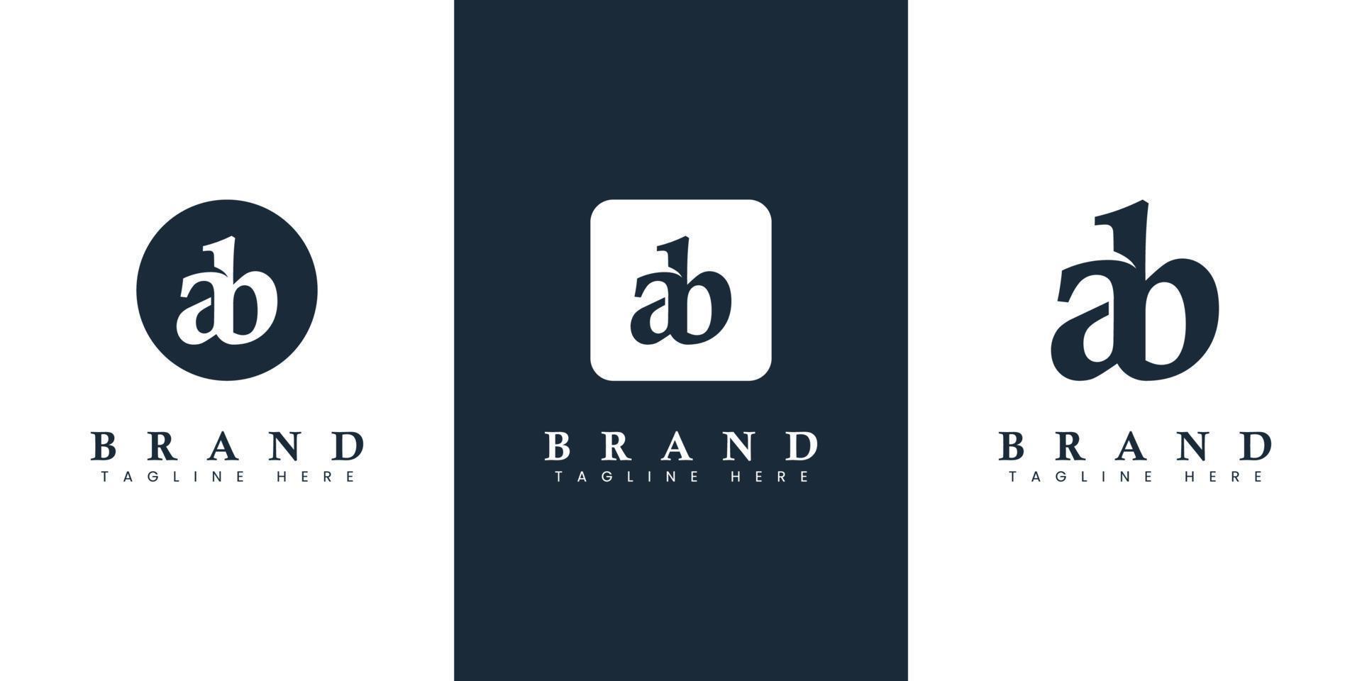 Modern and simple Lowercase AB Letter Logo, suitable for any business with AB or BA initials. vector