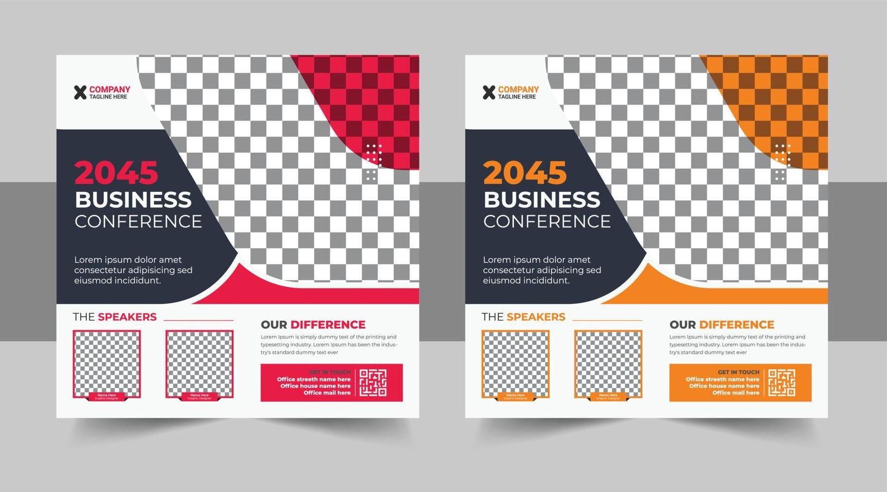 set of editable banner ads. Digital marketing social media post template vector