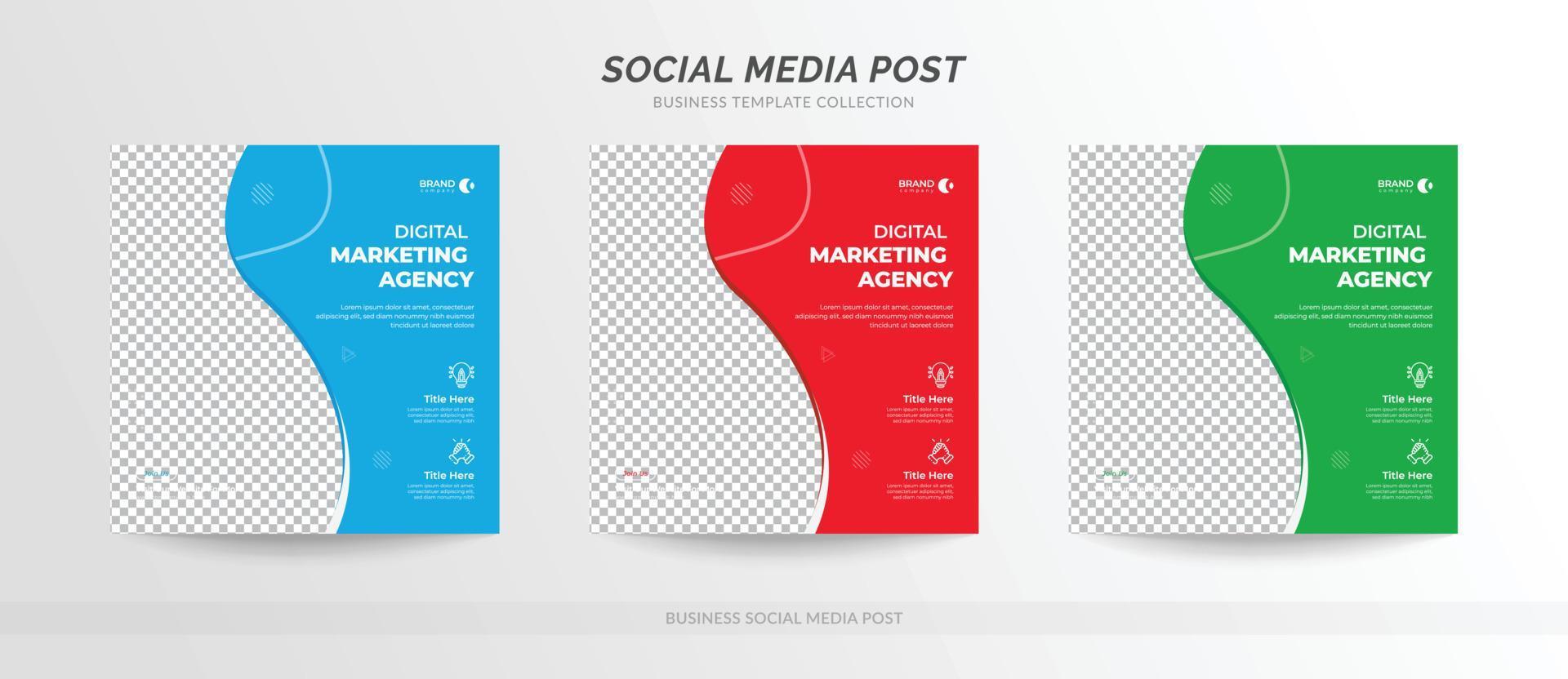 Digital business marketing social media post banner template vector