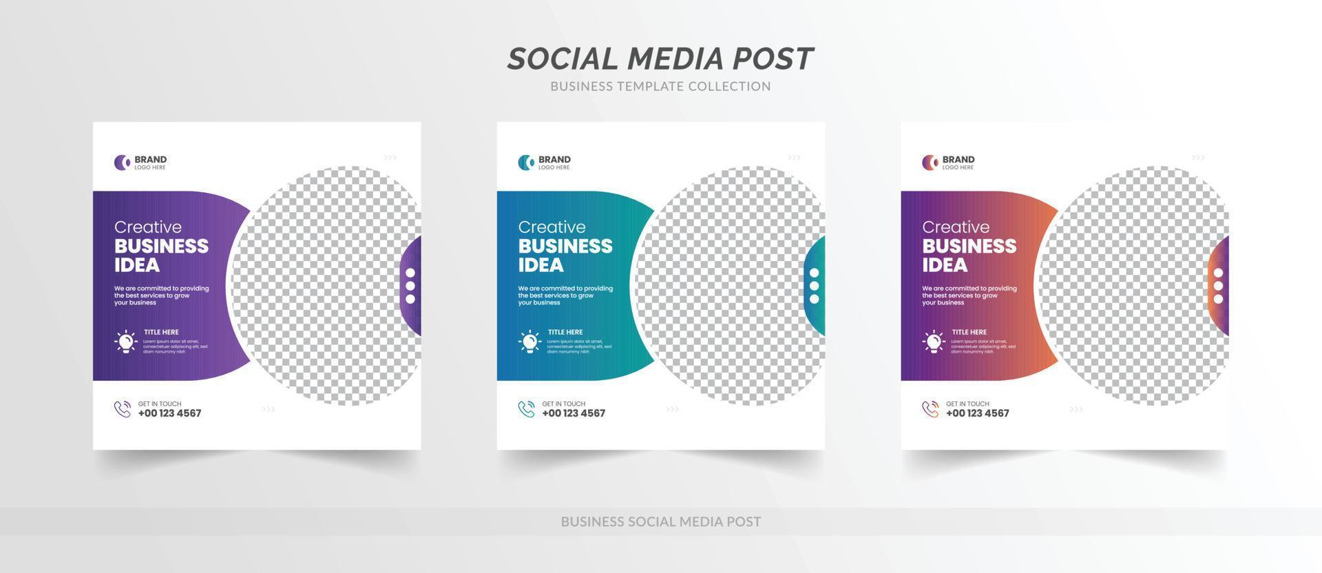 Digital business marketing social media post banner template vector