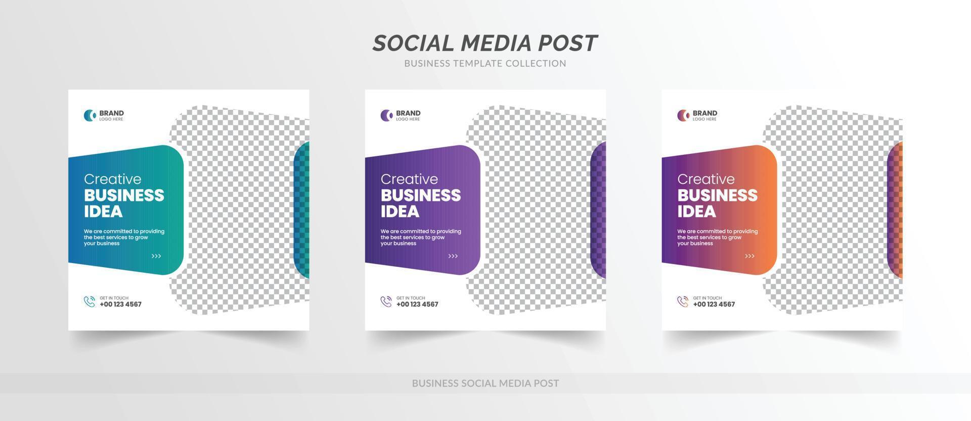 Digital business marketing social media post banner template vector