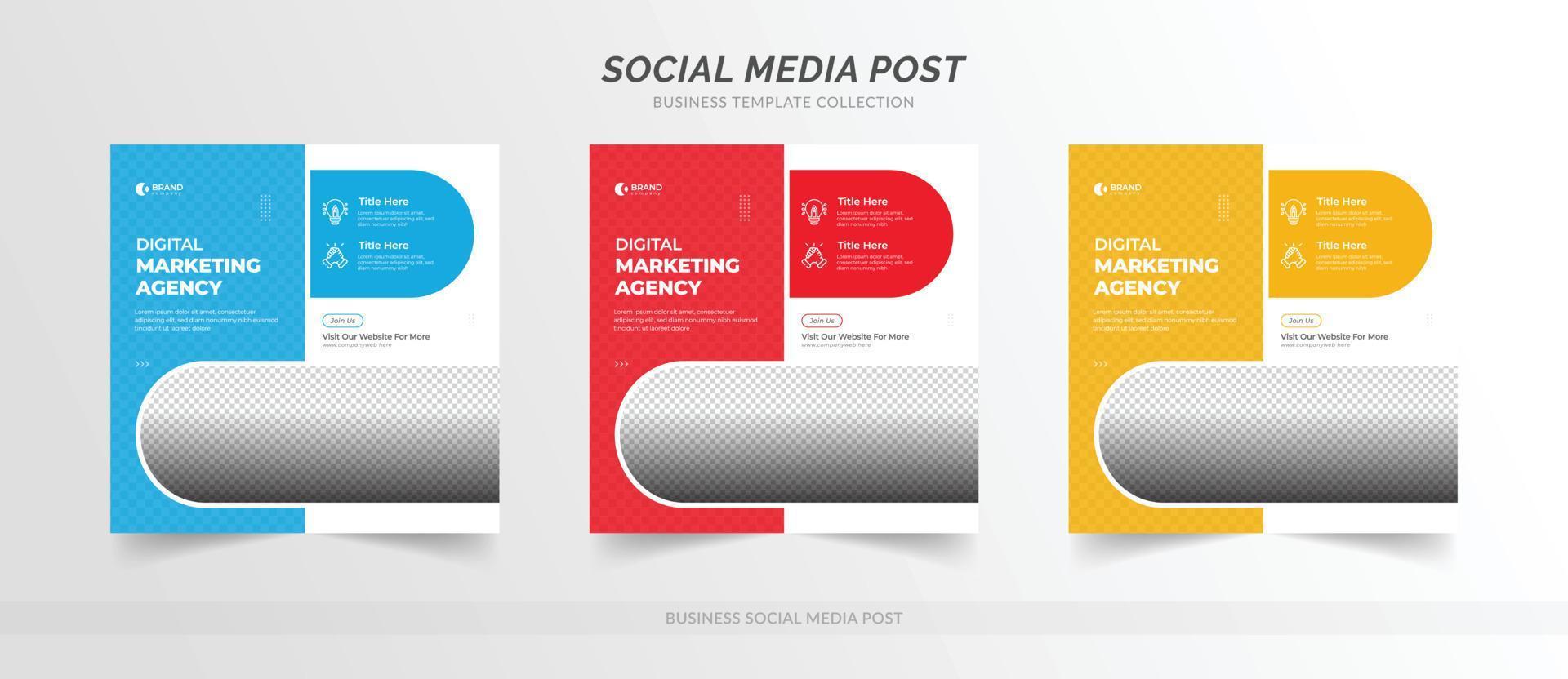 Digital business marketing social media post banner template vector