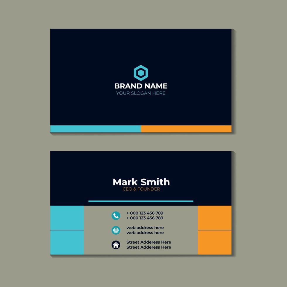 Creative and modern business card design elegant professional vector