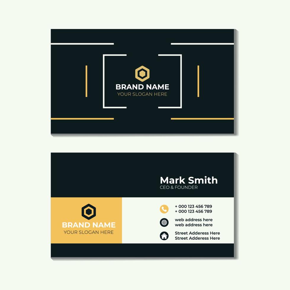 Creative and modern business card design elegant professional vector