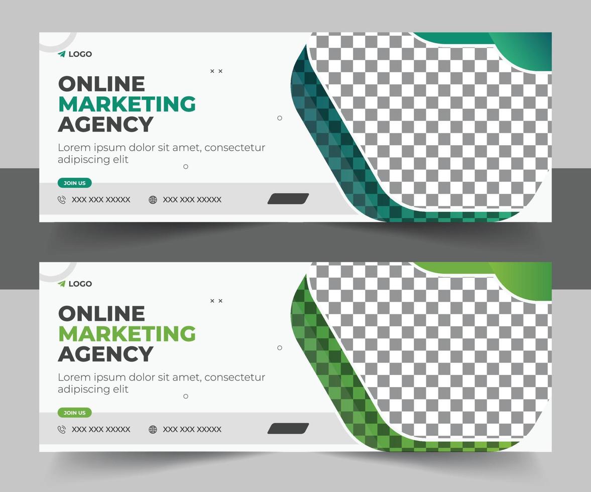 creativo digital márketing agencia negocio Facebook cubrir foto para social medios de comunicación, corporativo anuncios, y descuento web bandera vector modelo diseño