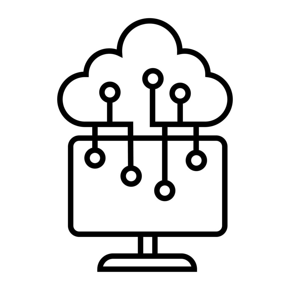 nube Servicio icono vector colocar. datos centrar ilustración firmar recopilación. en línea almacenamiento símbolo.