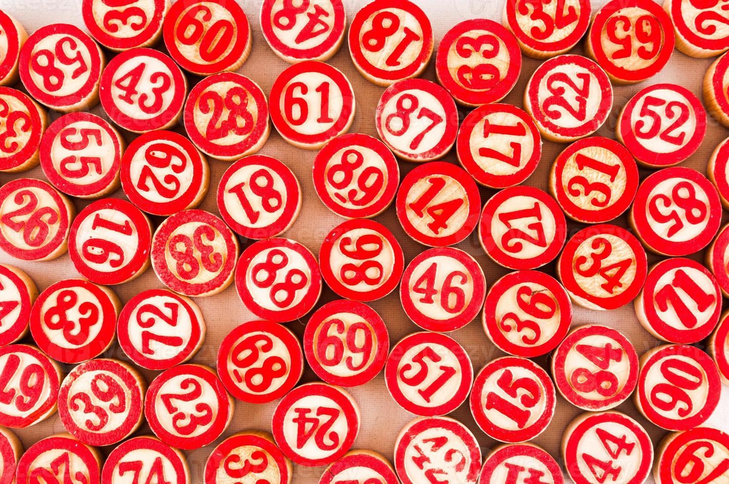 Red carved numbers photo