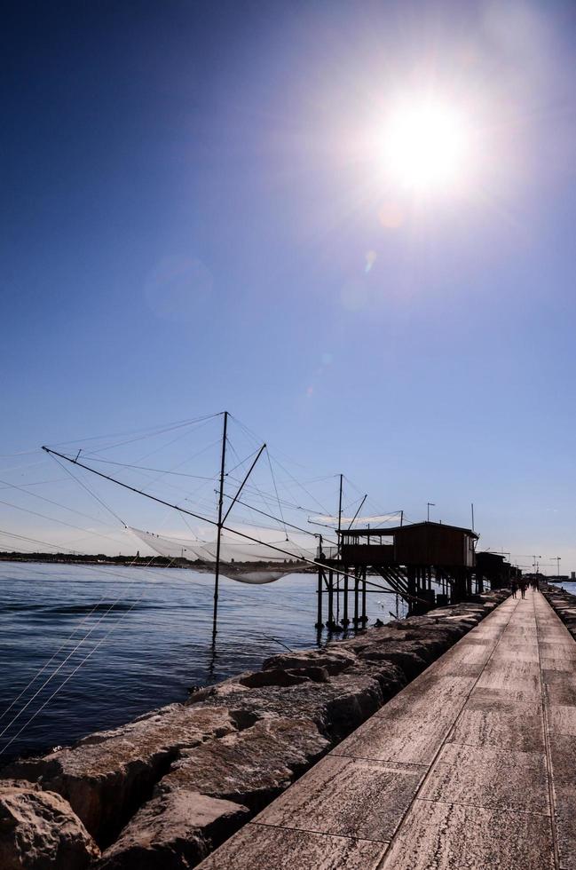 Fishing house on the coast -Italy 2022 photo