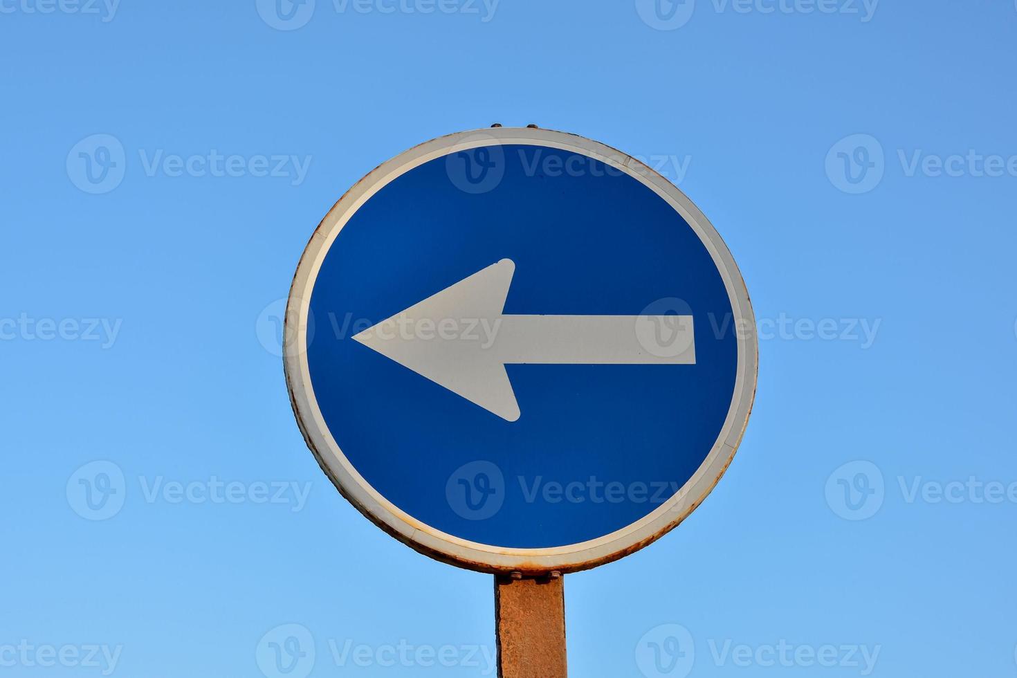 Blue road sign photo