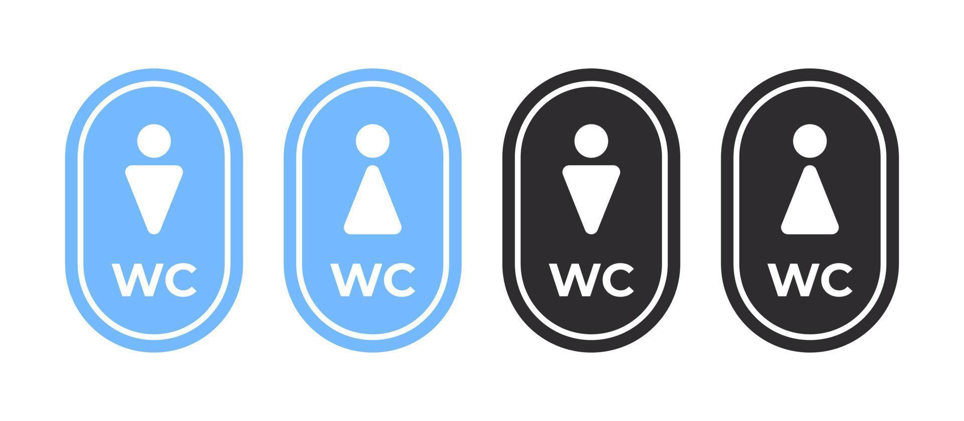 Restroom icons. Water closet. Conceptual toilet signs. Vector scalable graphics