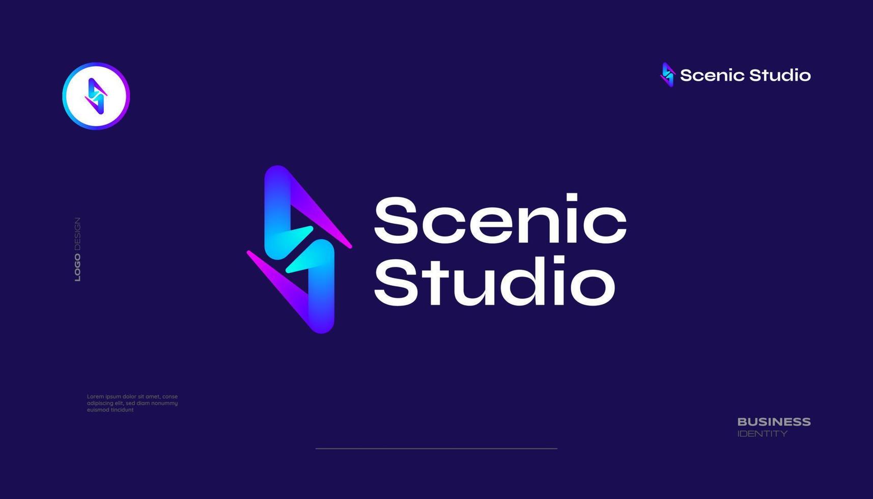 Creative and Vibrant Letter S Logo Design with Colorful Gradient Concept. Suitable for Business and Technology Logo vector