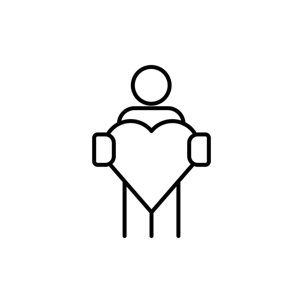 give love icon. outline icon vector