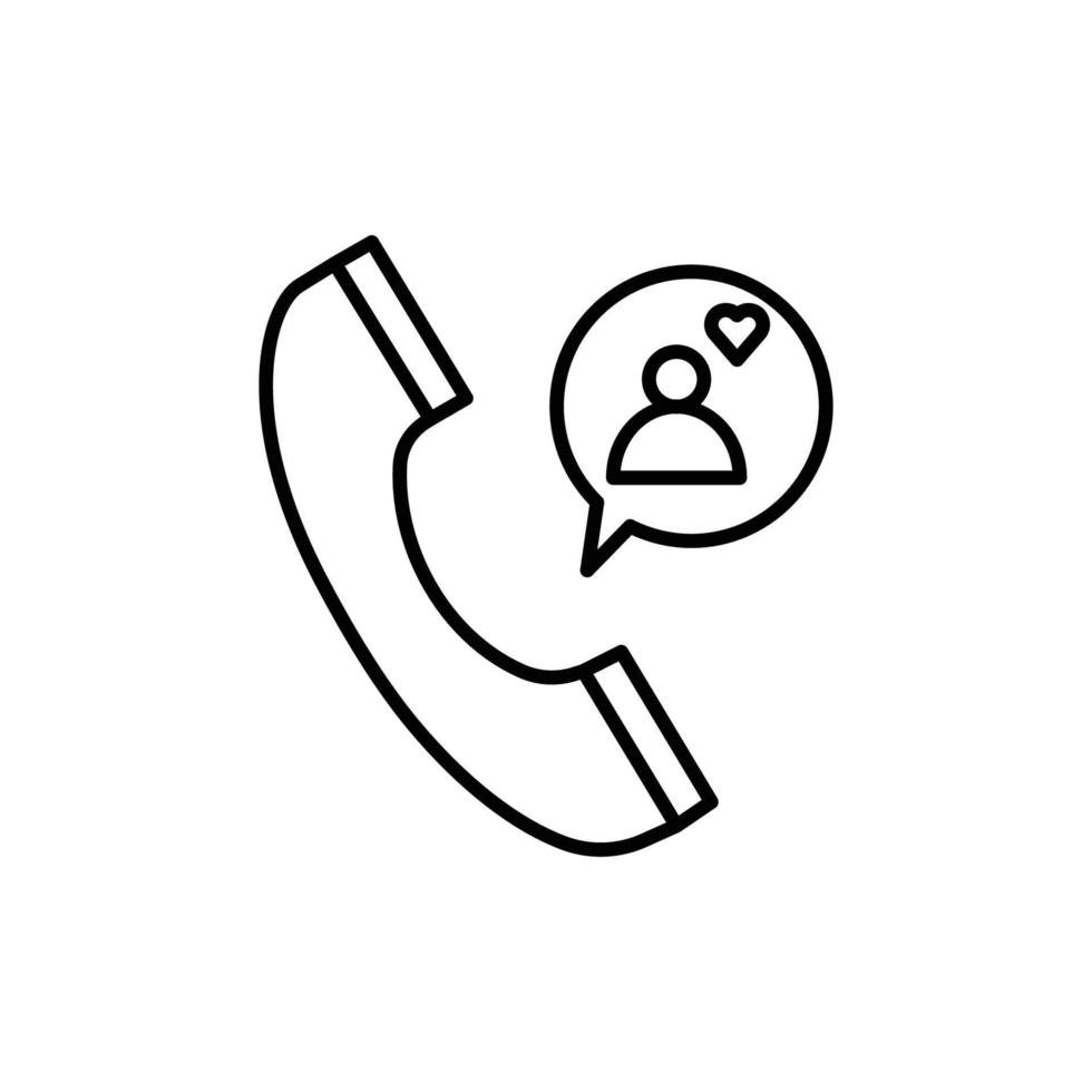 love calls icon. outline icon vector