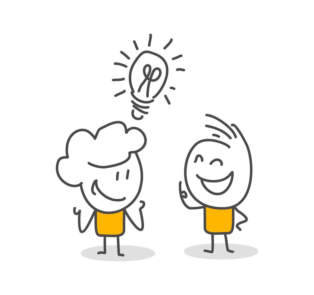 Stick figures. Hand drawn doodle line art cartoon design character. vector