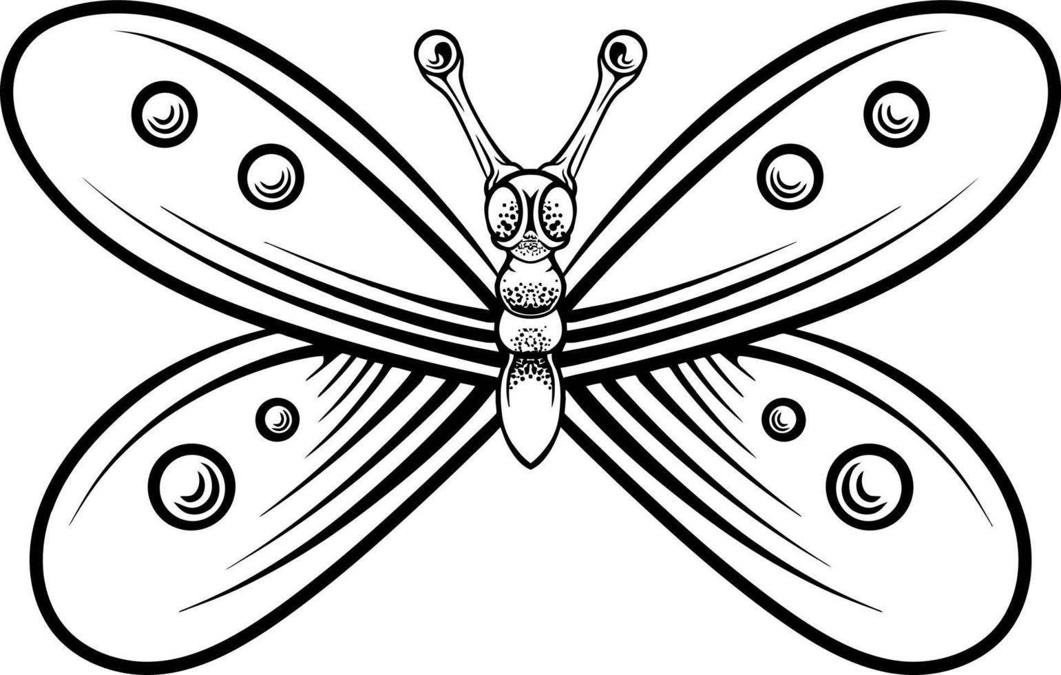 hermosa mariposa colorante libro vector