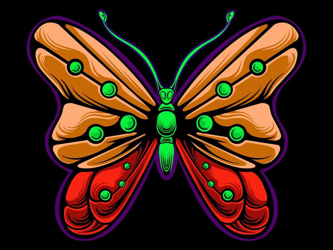 hermosa mariposa vector diseño para elementos