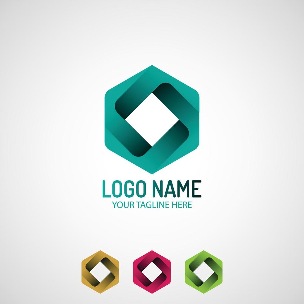 polígono logo diseño vector archivo