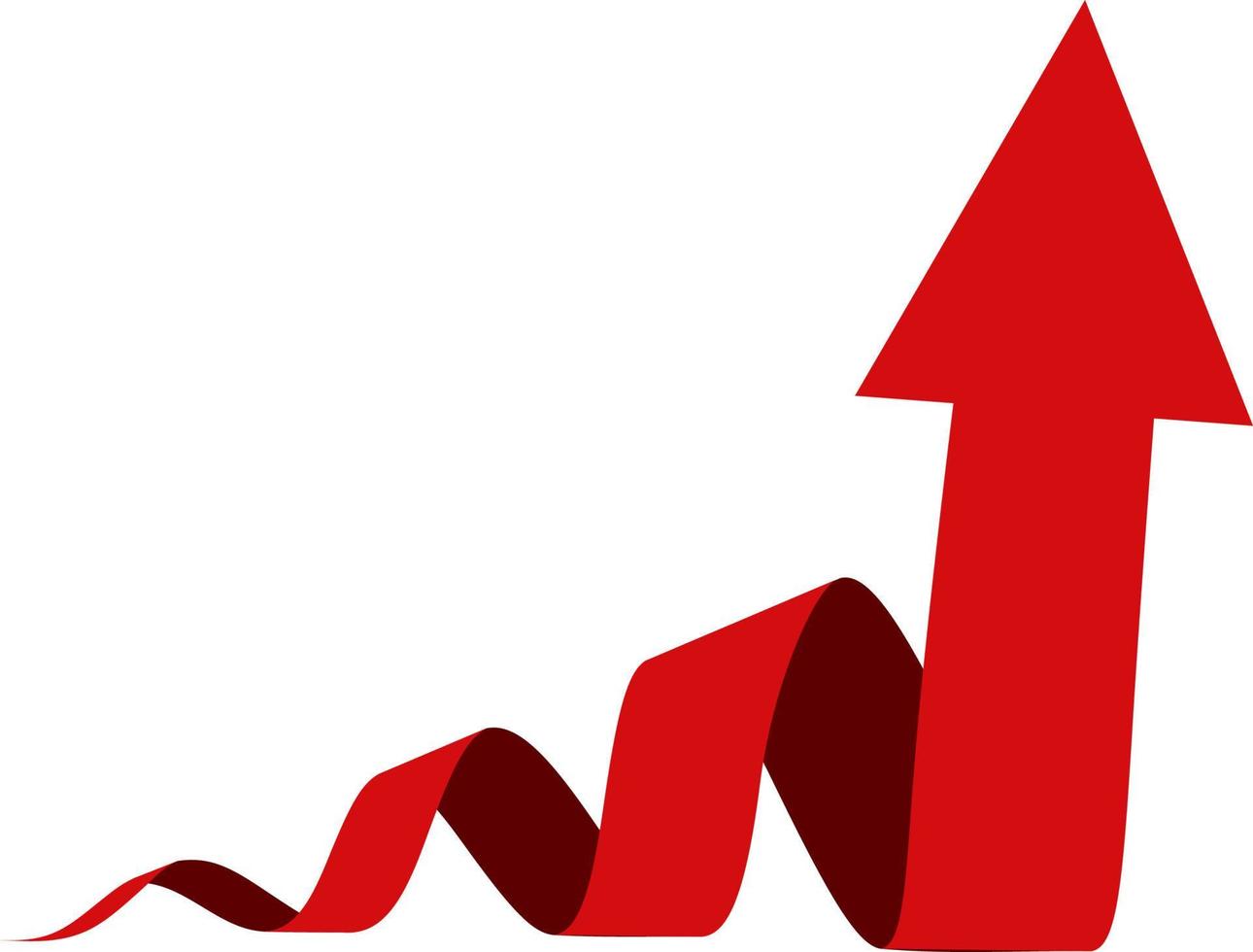 espiral con un arriba flecha, puntero a incrementar clasificación vector