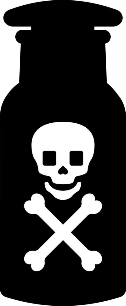 toxic poison bottle with death sign skull and bones vector